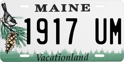 ME license plate 1917UM