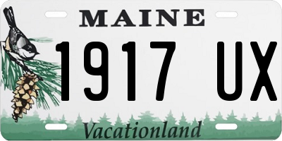 ME license plate 1917UX