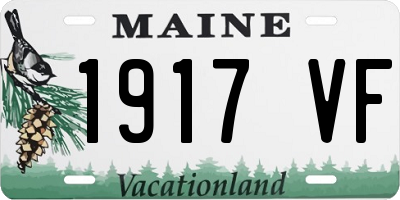 ME license plate 1917VF