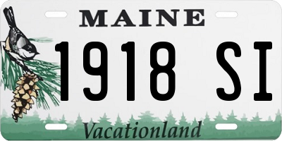 ME license plate 1918SI