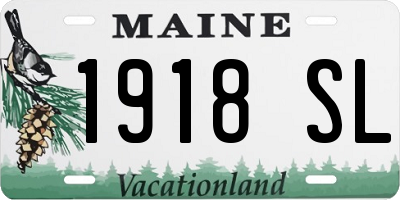 ME license plate 1918SL