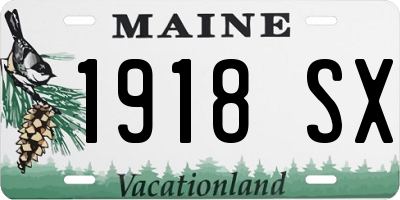 ME license plate 1918SX