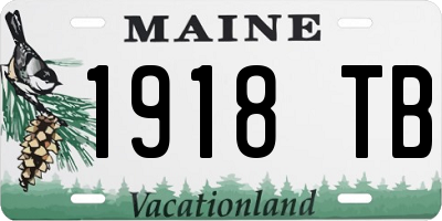 ME license plate 1918TB