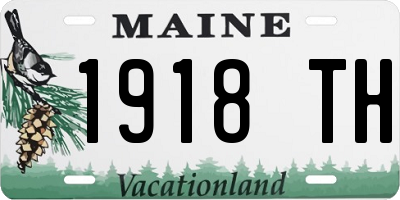 ME license plate 1918TH