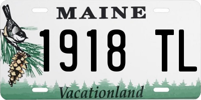 ME license plate 1918TL