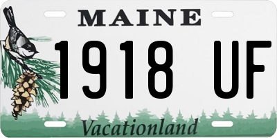 ME license plate 1918UF