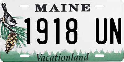 ME license plate 1918UN