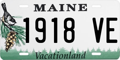 ME license plate 1918VE