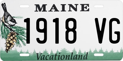 ME license plate 1918VG