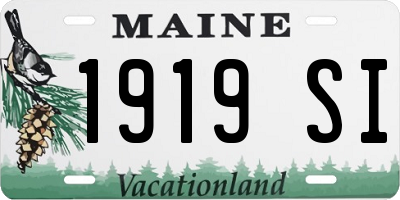 ME license plate 1919SI
