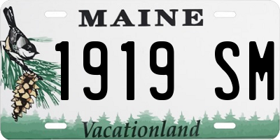 ME license plate 1919SM