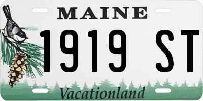 ME license plate 1919ST