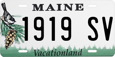 ME license plate 1919SV