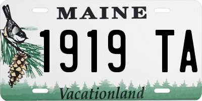 ME license plate 1919TA