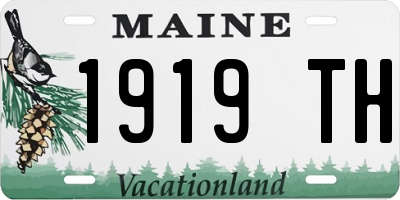 ME license plate 1919TH