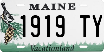 ME license plate 1919TY