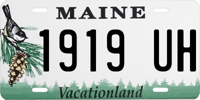 ME license plate 1919UH