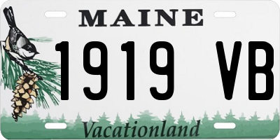 ME license plate 1919VB