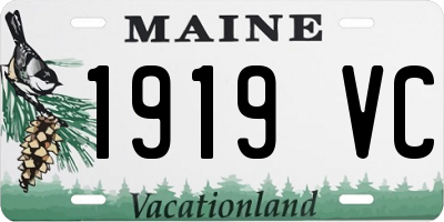 ME license plate 1919VC