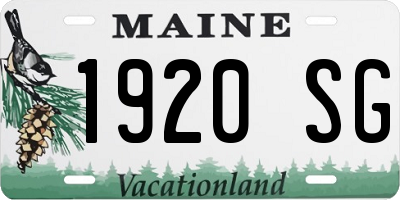 ME license plate 1920SG