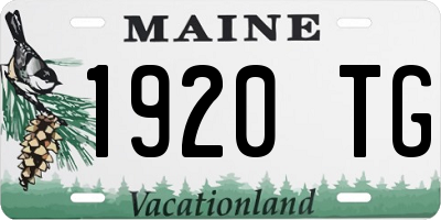 ME license plate 1920TG