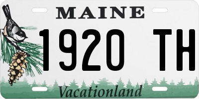 ME license plate 1920TH