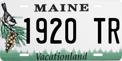 ME license plate 1920TR