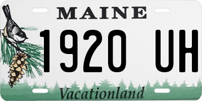 ME license plate 1920UH