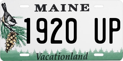 ME license plate 1920UP
