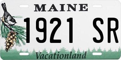 ME license plate 1921SR