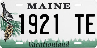 ME license plate 1921TE