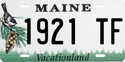 ME license plate 1921TF