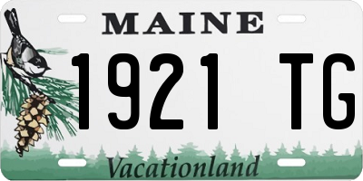 ME license plate 1921TG
