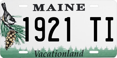 ME license plate 1921TI