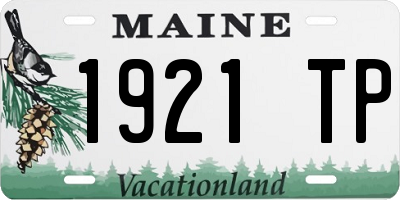ME license plate 1921TP