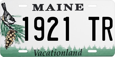 ME license plate 1921TR