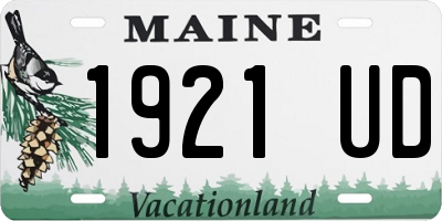 ME license plate 1921UD