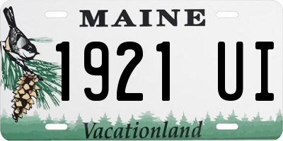 ME license plate 1921UI