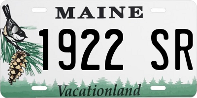 ME license plate 1922SR