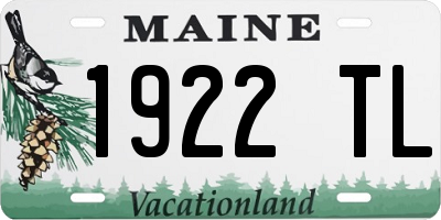 ME license plate 1922TL