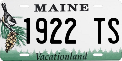 ME license plate 1922TS