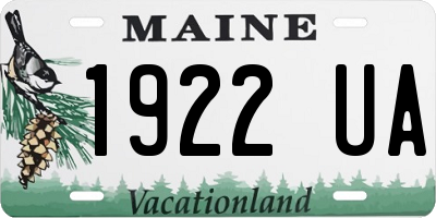 ME license plate 1922UA