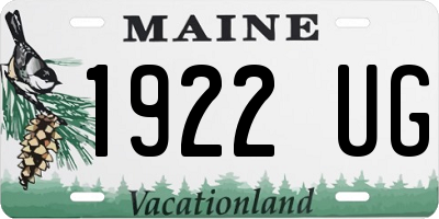 ME license plate 1922UG