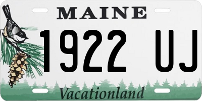 ME license plate 1922UJ