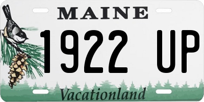 ME license plate 1922UP