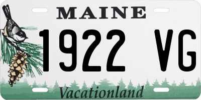 ME license plate 1922VG