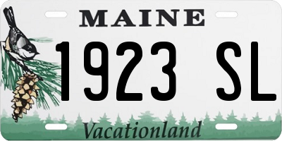 ME license plate 1923SL