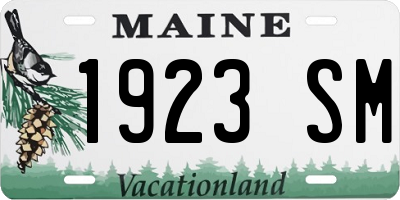 ME license plate 1923SM