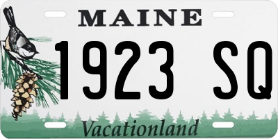 ME license plate 1923SQ