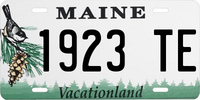 ME license plate 1923TE
